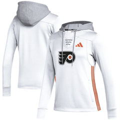Philadelphia Flyers - adidas Women's Refresh Skate Lace AEROREADY Pullover Hoodie White