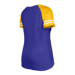 Minnesota Vikings New Era Women's Raglan Lace-Up T-Shirt Purple - NFL