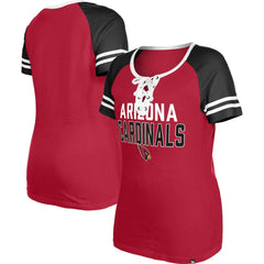 Arizona Cardinals New Era Women's Raglan Lace-Up T-Shirt Cardinal - NFL