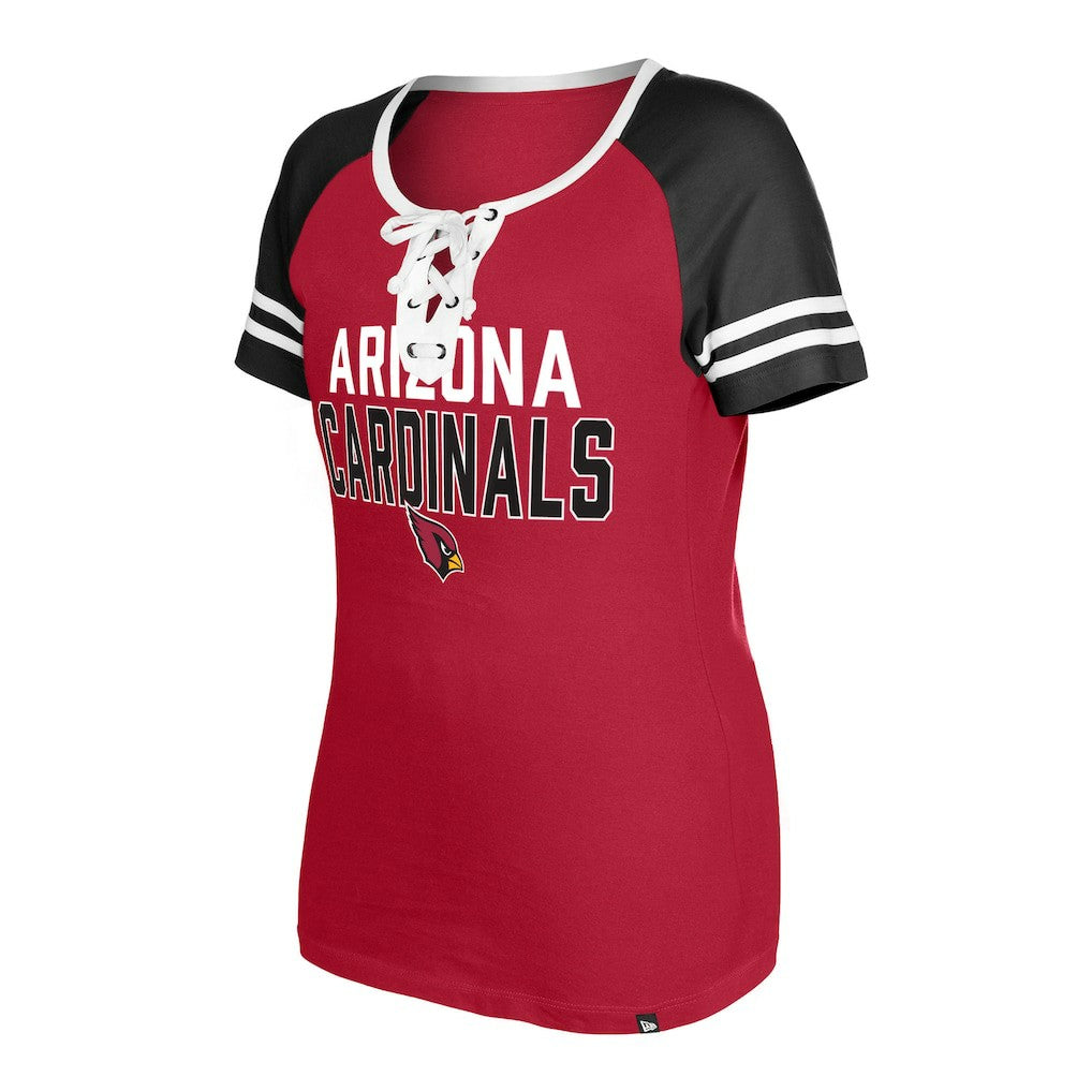 Arizona Cardinals New Era Women's Raglan Lace-Up T-Shirt Cardinal - NFL