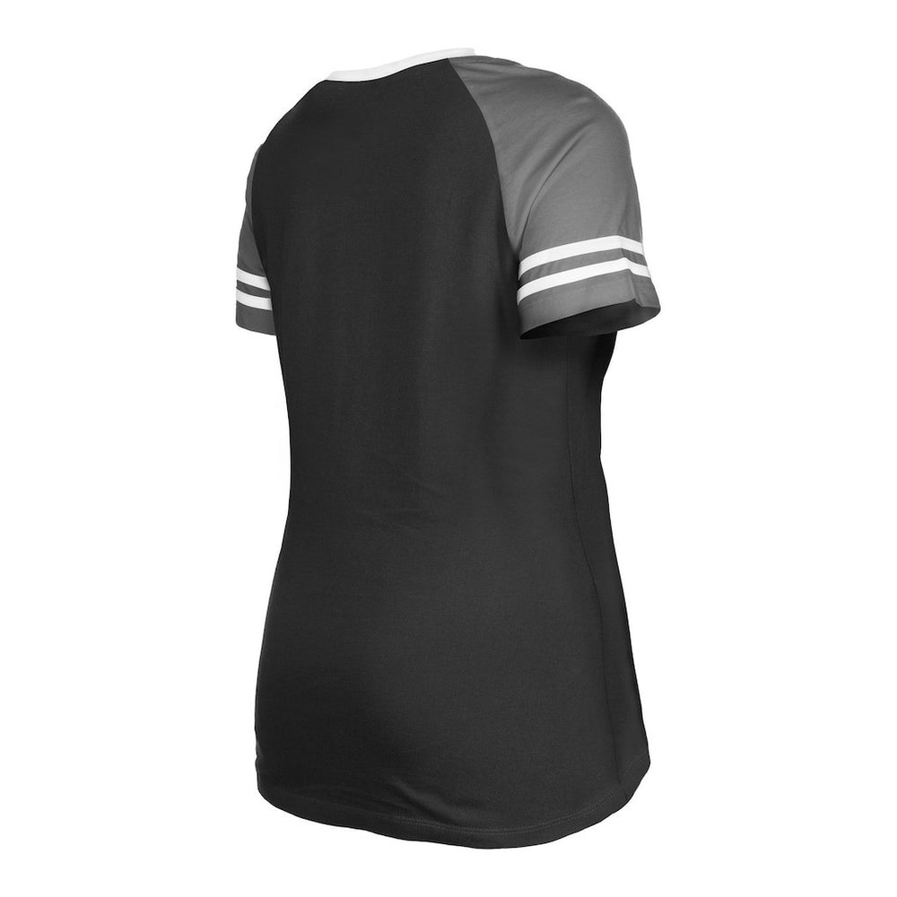 Las Vegas Raiders New Era Women's Raglan Lace-Up T-Shirt Black - NFL