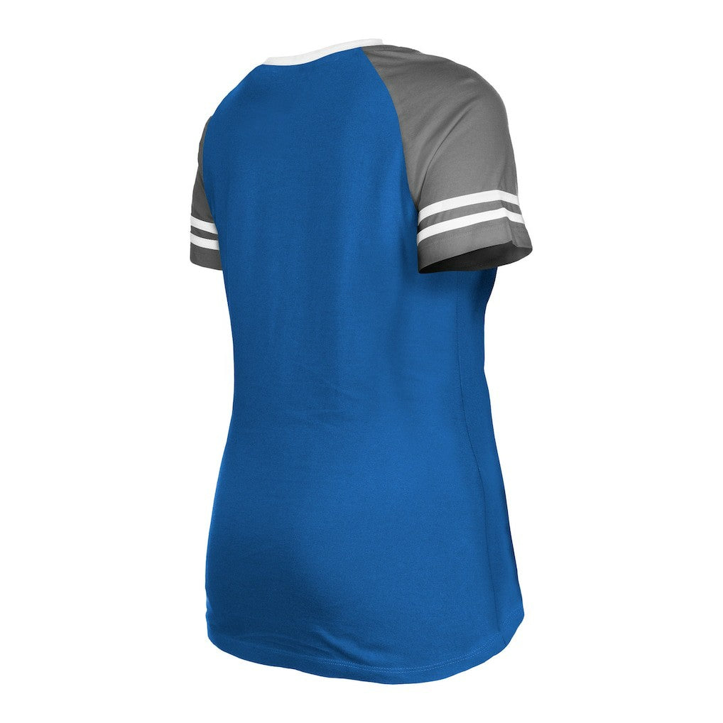 Indianapolis Colts New Era Women's Raglan Lace-Up T-Shirt Royal - NFL