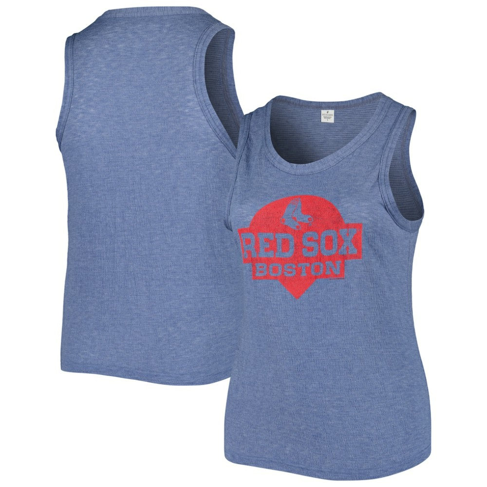 Boston Red Sox Soft as a Grape Women's Plus Size High Neck Tri-Blend Tank Top Sale