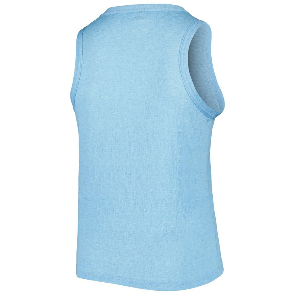 Chicago Cubs Soft as a Grape Women's Plus Size High Neck Tri-Blend Tank Top Clearance
