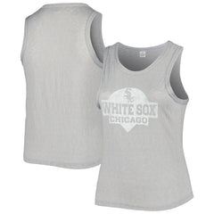 Chicago White Sox Soft as a Grape Women's Plus Size High Neck Tri-Blend Tank Top Clearance