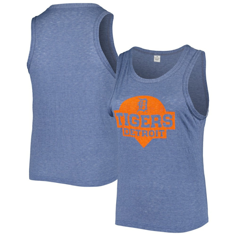 Detroit Tigers Soft as a Grape Women's Plus Size High Neck Tri-Blend Tank Top Online