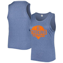 Detroit Tigers Soft as a Grape Women's Plus Size High Neck Tri-Blend Tank Top Online
