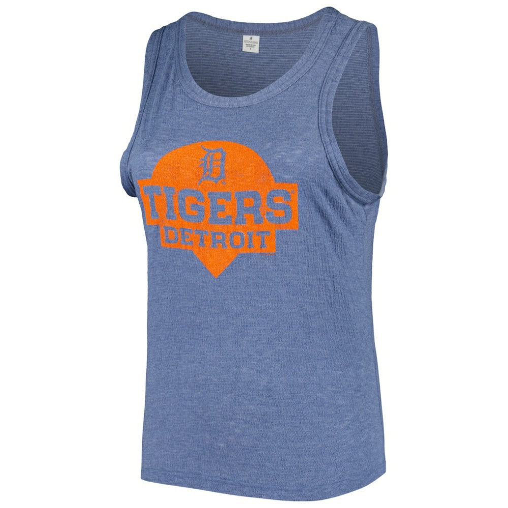 Detroit Tigers Soft as a Grape Women's Plus Size High Neck Tri-Blend Tank Top Online