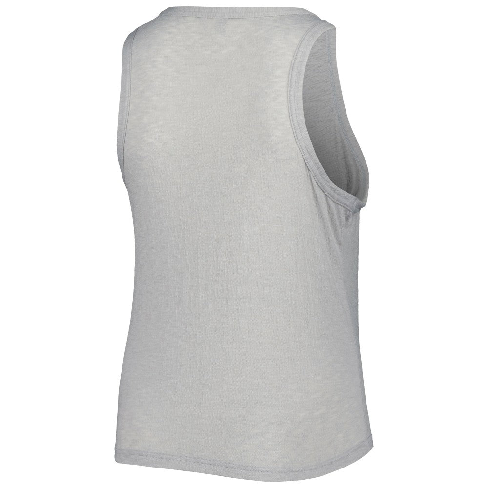 Miami Marlins Soft as a Grape Women's Plus Size High Neck Tri-Blend Tank Top On Sale
