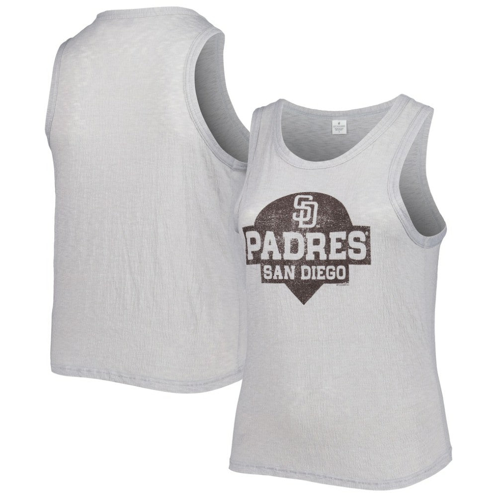 San Diego Padres Soft as a Grape Women's Plus Size High Neck Tri-Blend Tank Top Sale