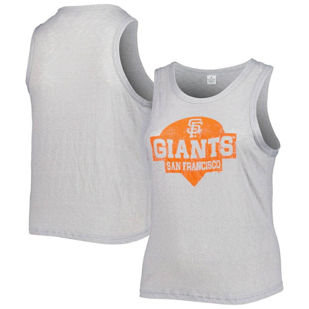 San Francisco Giants Soft as a Grape Women's Plus Size High Neck Tri-Blend Tank Top discount