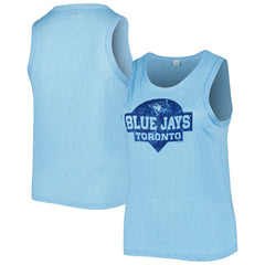 Toronto Blue Jays Soft as a Grape Women's Plus Size High Neck Tri-Blend Tank Top Sale