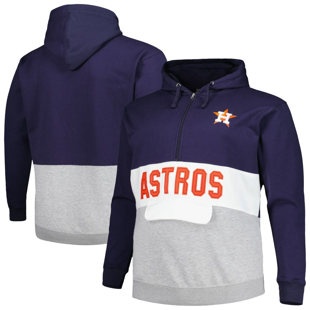 Houston Astros Big & Tall Fleece Half-Zip Hoodie Lifestyle