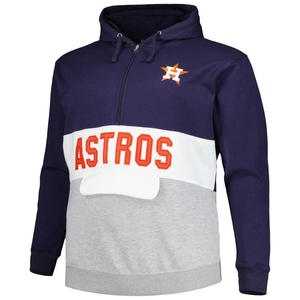 Houston Astros Big & Tall Fleece Half-Zip Hoodie Lifestyle