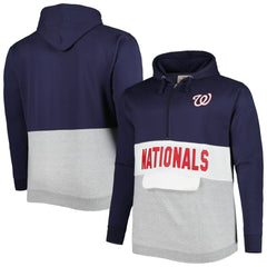 Washington Nationals Big & Tall Fleece Half-Zip Hoodie discount
