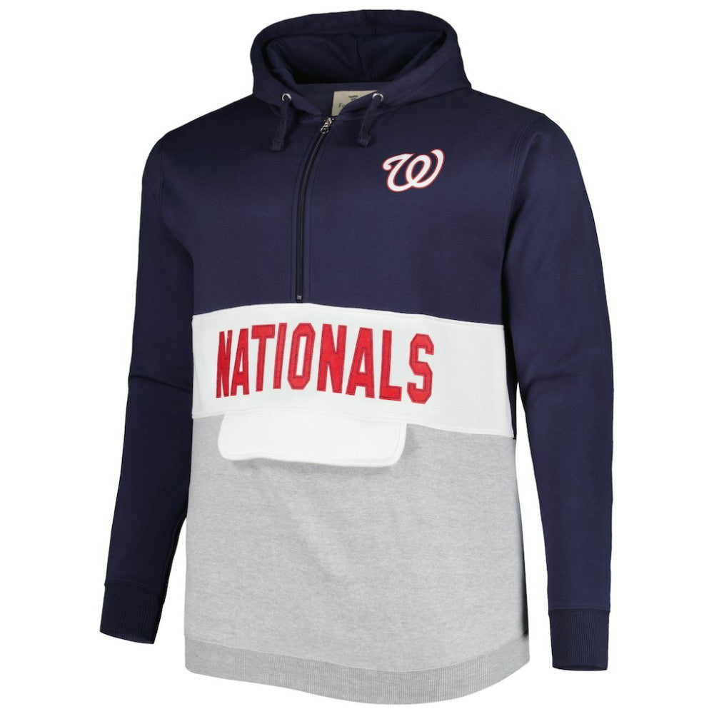 Washington Nationals Big & Tall Fleece Half-Zip Hoodie discount