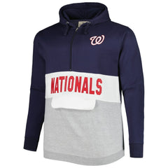 Washington Nationals Big & Tall Fleece Half-Zip Hoodie discount