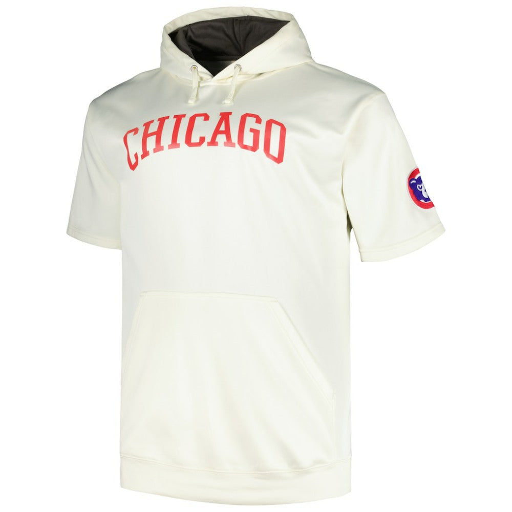 Chicago Cubs Profile Big & Tall Contrast Short Sleeve Pullover Hoodie On Sale