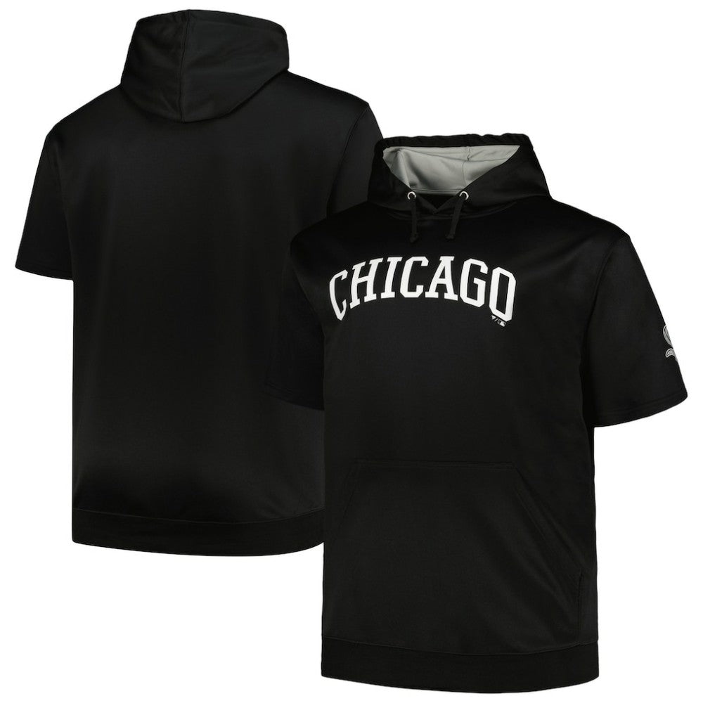 Chicago White Sox Profile Big & Tall Contrast Short Sleeve Pullover Hoodie Lifestyle