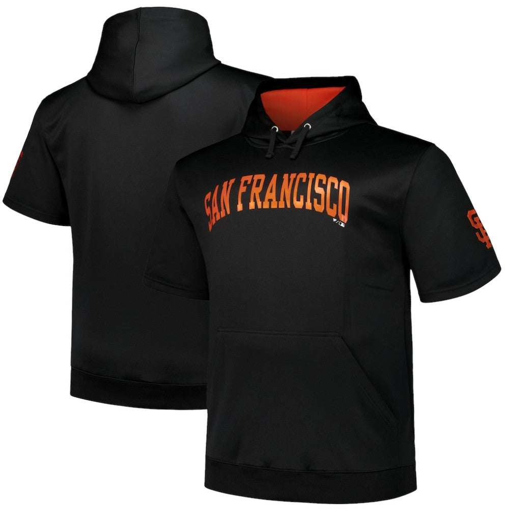 San Francisco Giants Profile Big & Tall Contrast Short Sleeve Pullover Hoodie On Sale