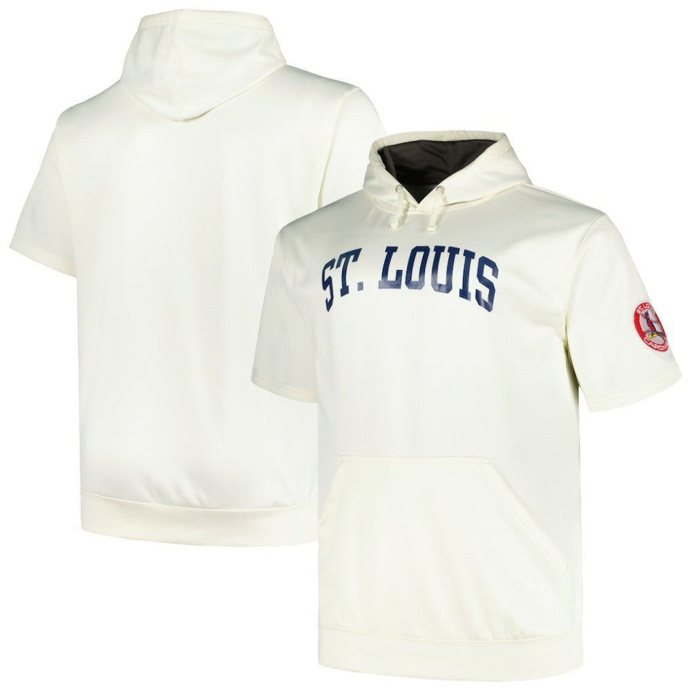 St. Louis Cardinals Profile Big & Tall Contrast Short Sleeve Pullover Hoodie Near Me