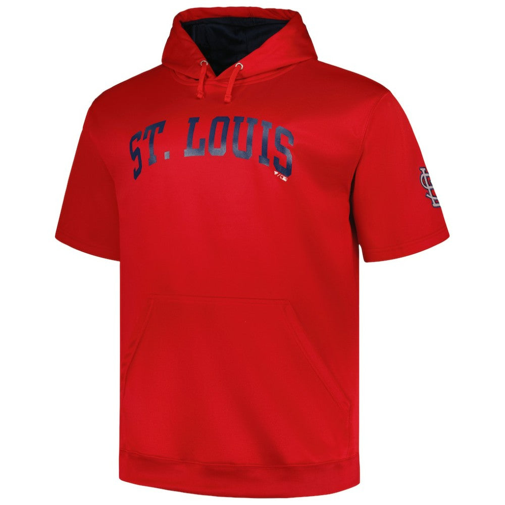 St. Louis Cardinals Profile Big & Tall Contrast Short Sleeve Pullover Hoodie Clearance