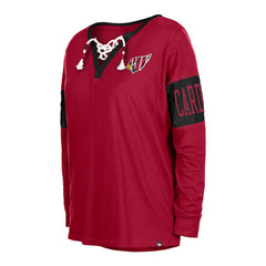 Arizona Cardinals New Era Women's Lace-Up Notch Neck Long Sleeve T-Shirt Cardinal - NFL