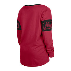 Arizona Cardinals New Era Women's Lace-Up Notch Neck Long Sleeve T-Shirt Cardinal - NFL
