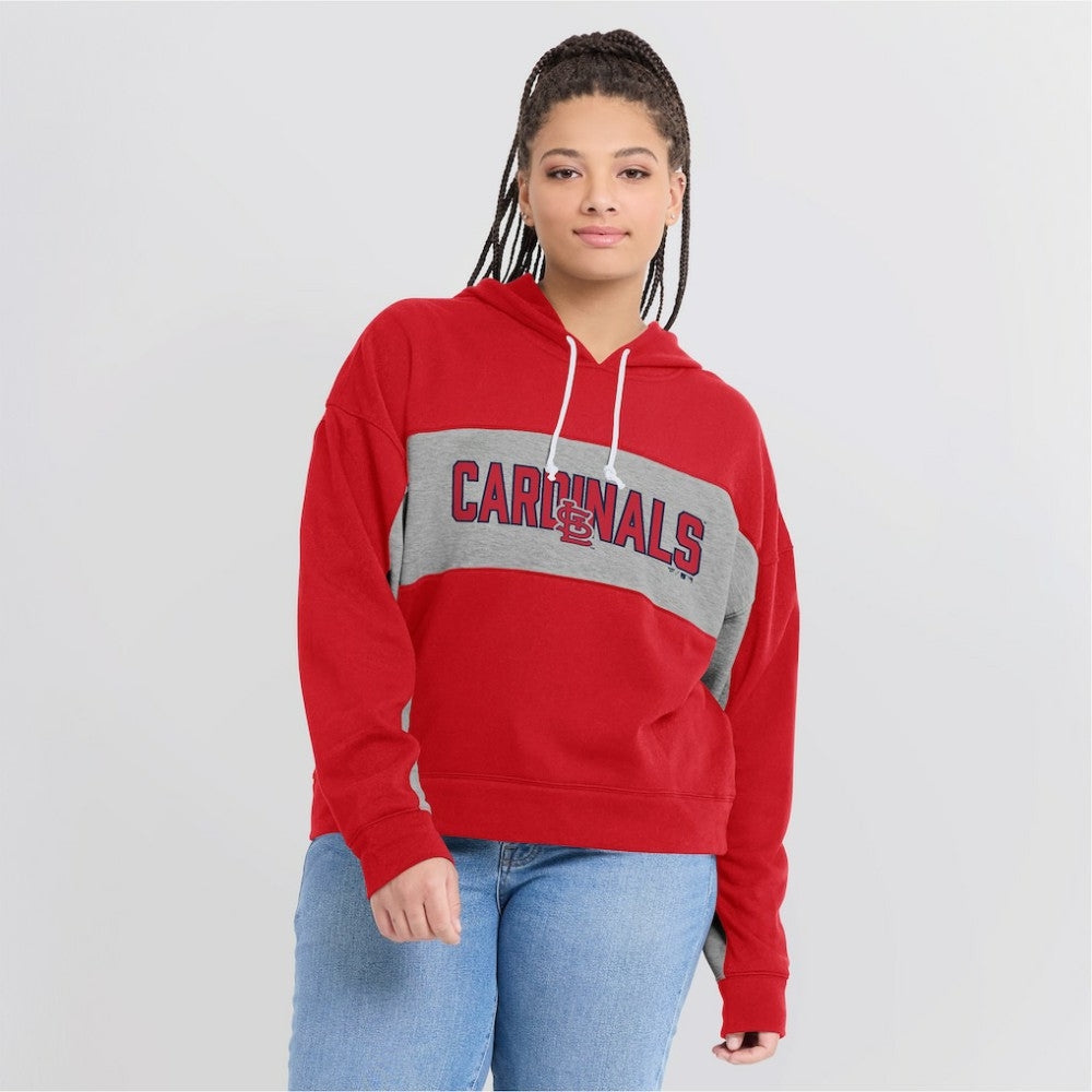 St. Louis Cardinals Fanatics Women's Filled Stat Sheet Pullover Hoodie Clearance
