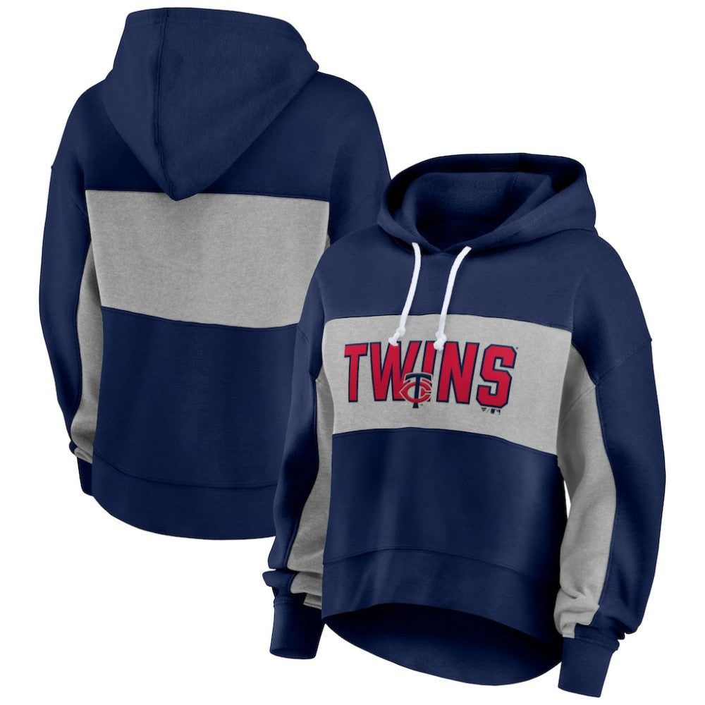 Minnesota Twins Fanatics Women's Filled Stat Sheet Pullover Hoodie Clearance