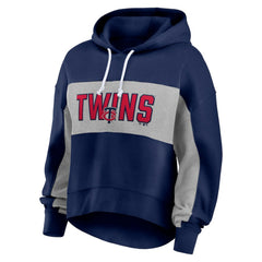 Minnesota Twins Fanatics Women's Filled Stat Sheet Pullover Hoodie Clearance