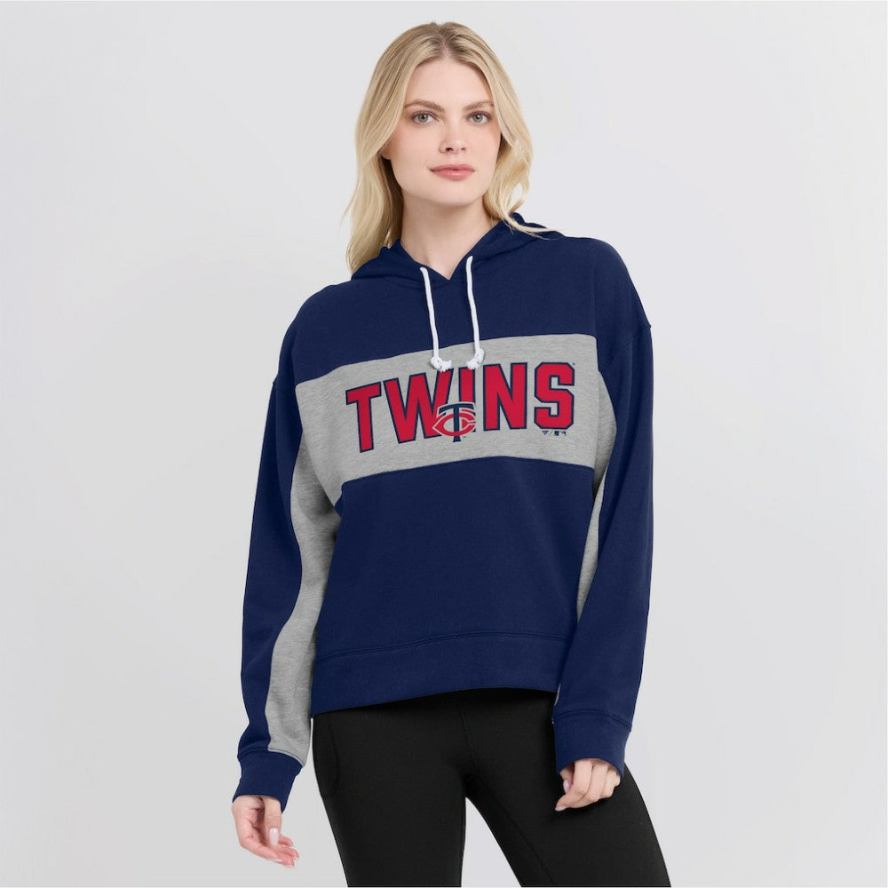 Minnesota Twins Fanatics Women's Filled Stat Sheet Pullover Hoodie Clearance