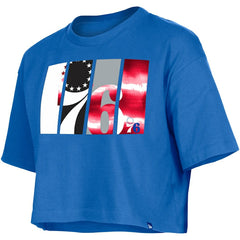 New Era - Philadelphia 76ers Women's Cropped T-Shirt - Royal