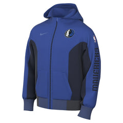 Nike - Dallas Mavericks 2023/24 Authentic Showtime Full-Zip Hoodie - Blue