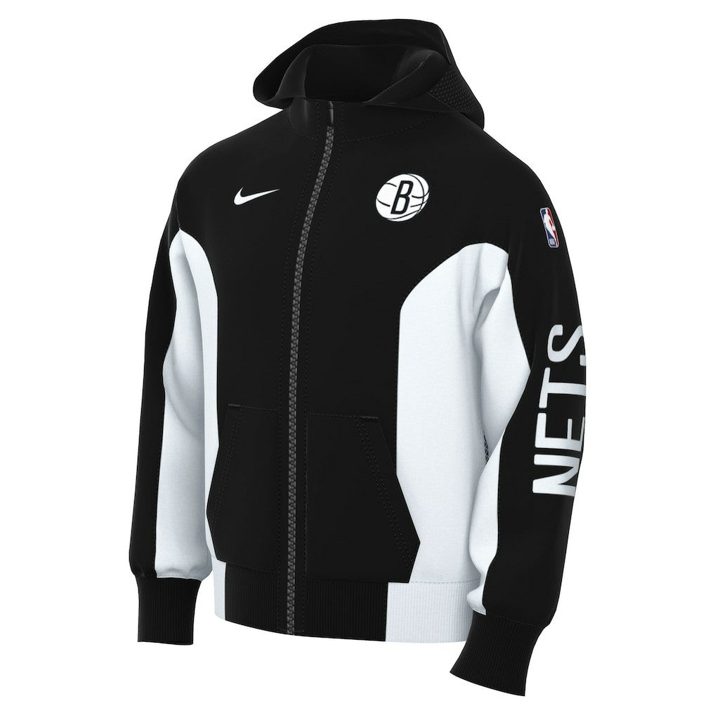 Nike - Brooklyn Nets 2023/24 Authentic Showtime Full-Zip Hoodie - Black