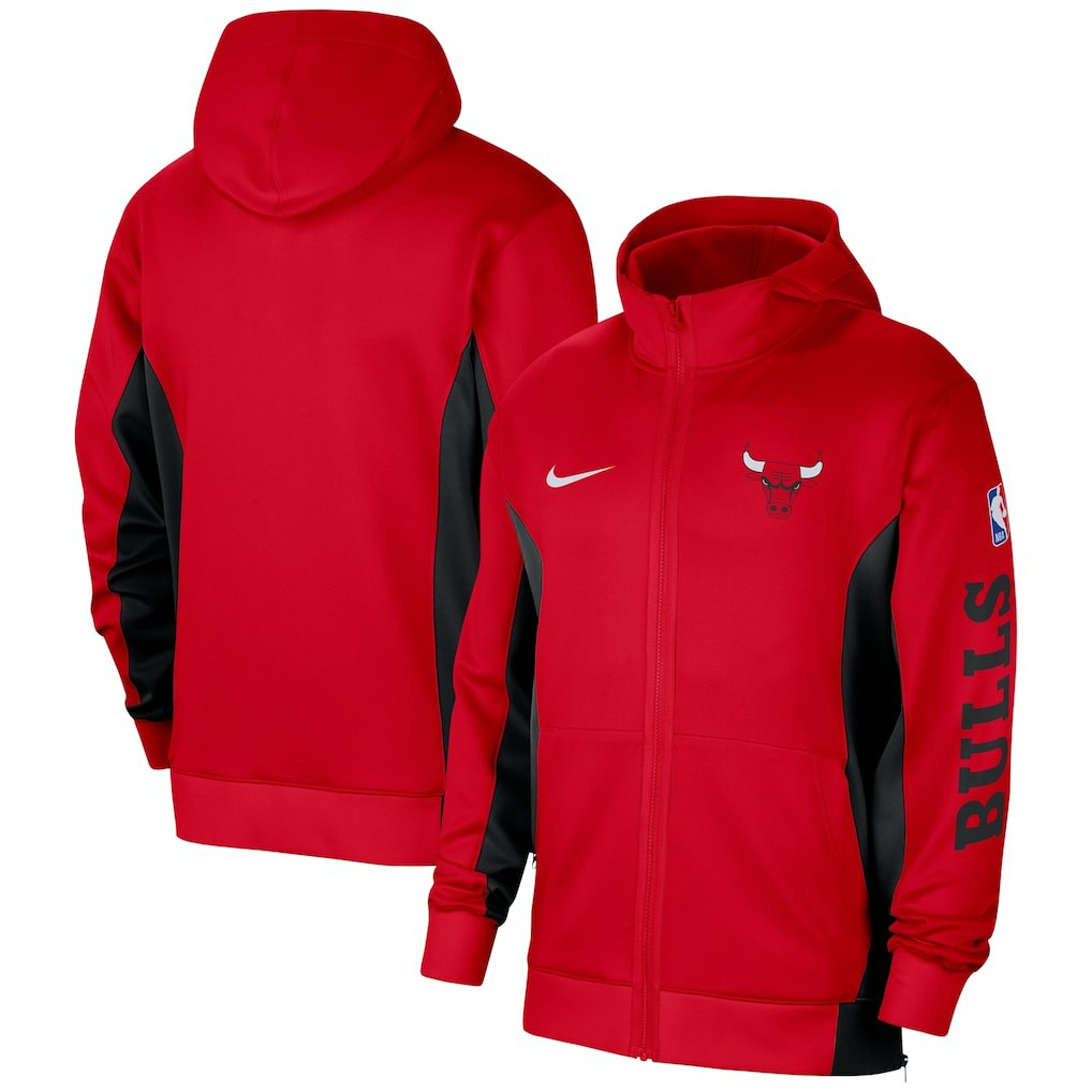 Nike - Chicago Bulls 2023/24 Authentic Showtime Full-Zip Hoodie - Red