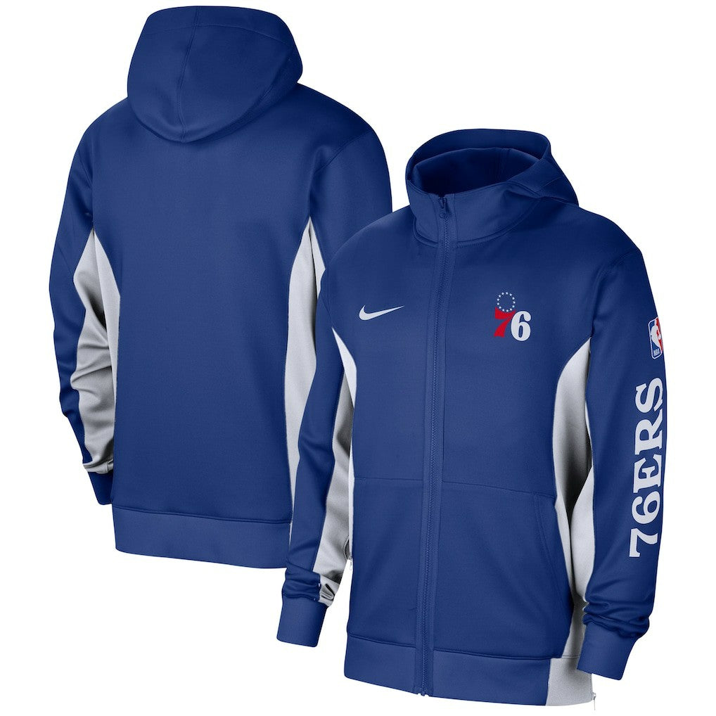 Nike - Philadelphia 76ers 2023/24 Authentic Showtime Full-Zip Hoodie - Royal