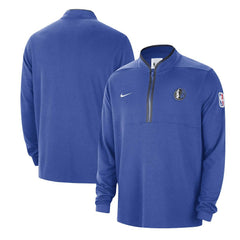 Nike - Dallas Mavericks Authentic Performance Half-Zip Jacket - Blue