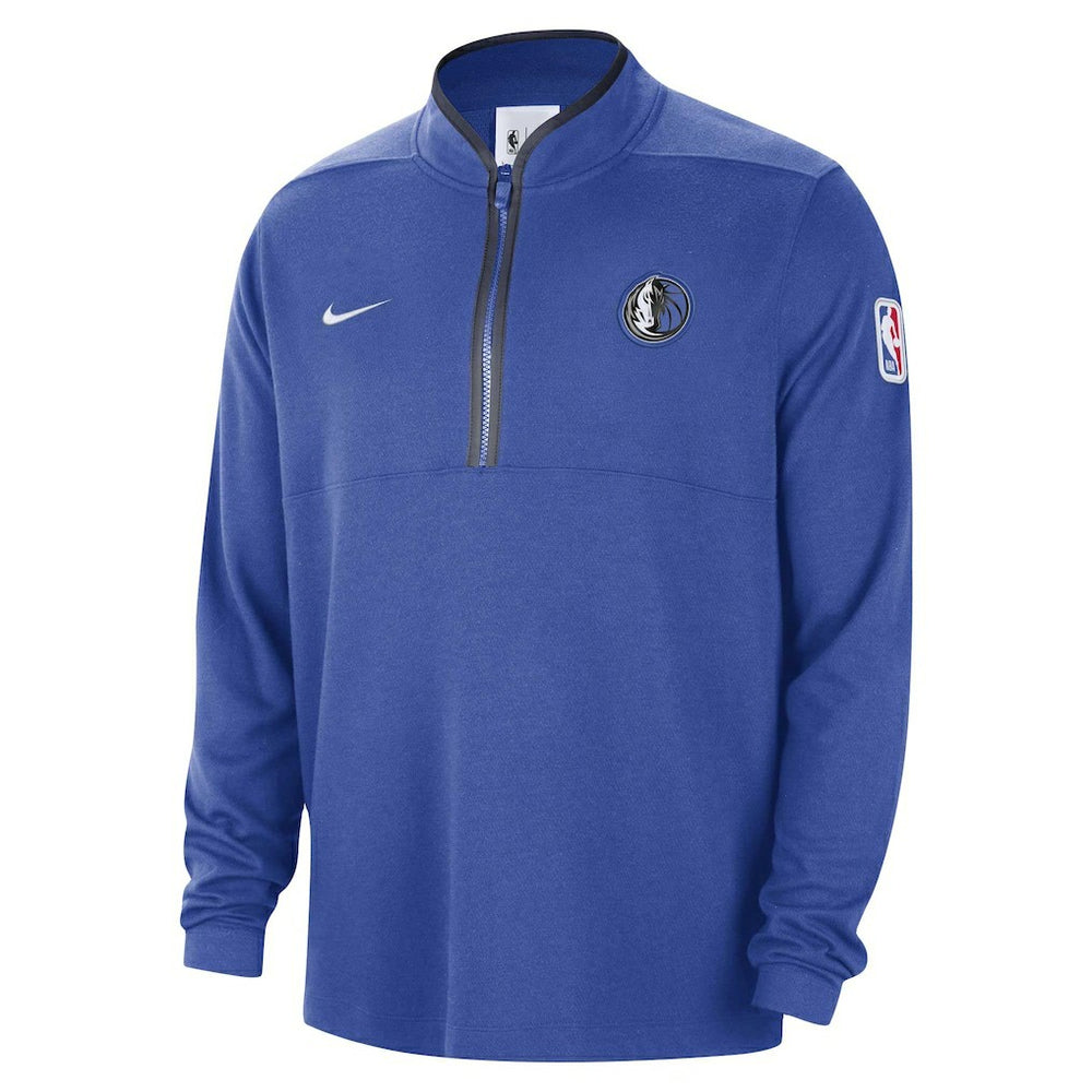 Nike - Dallas Mavericks Authentic Performance Half-Zip Jacket - Blue