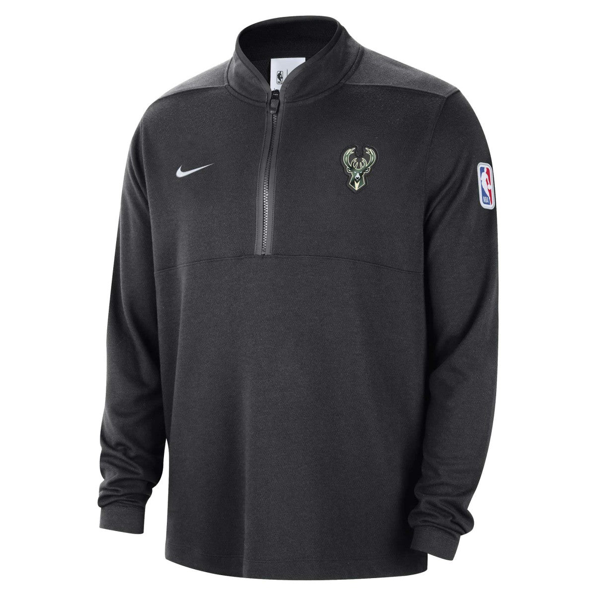 Nike - Milwaukee Bucks Authentic Performance Half-Zip Jacket - Black