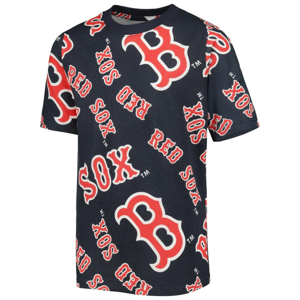 Boston Red Sox Stitches Youth Allover Team T-Shirt Lifestyle