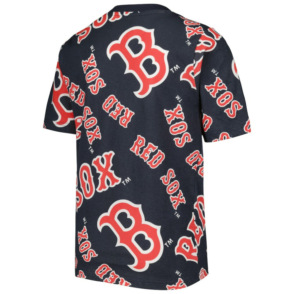 Boston Red Sox Stitches Youth Allover Team T-Shirt Lifestyle