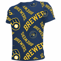 Milwaukee Brewers Stitches Youth Allover Team T-Shirt for sale