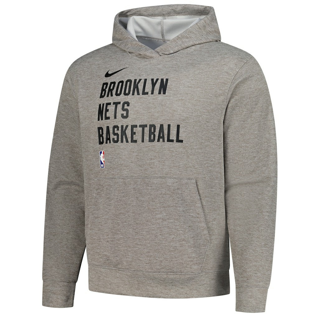 Nike - Brooklyn Nets Unisex 2023/24 Performance Spotlight On-Court Practice Pullover Hoodie - Heather Gray