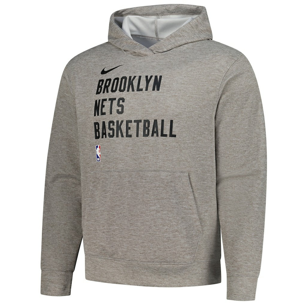 Nike - Brooklyn Nets Unisex 2023/24 Performance Spotlight On-Court Practice Pullover Hoodie - Heather Gray