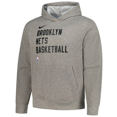 Nike - Brooklyn Nets Unisex 2023/24 Performance Spotlight On-Court Practice Pullover Hoodie - Heather Gray