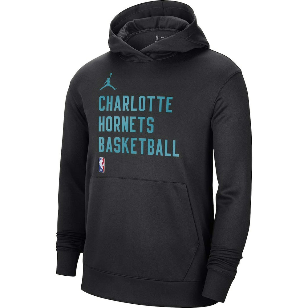 NBA - Charlotte Hornets Jordan Brand Unisex 2023/24 Performance Spotlight On-Court Practice Pullover Hoodie - Black