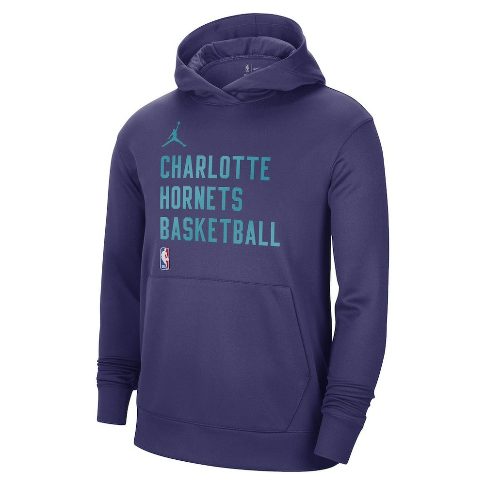 NBA - Charlotte Hornets Jordan Brand Unisex 2023/24 Performance Spotlight On-Court Practice Pullover Hoodie - Purple