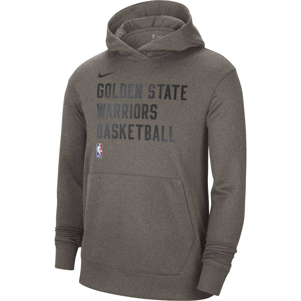 Nike - Golden State Warriors Unisex 2023/24 Performance Spotlight On-Court Practice Pullover Hoodie - Olive