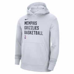 Nike - Memphis Grizzlies Unisex 2023/24 Performance Spotlight On-Court Practice Pullover Hoodie - White